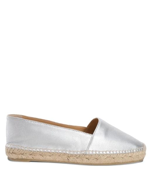 Castaner Brown Kenda Metallic Leather Espadrilles