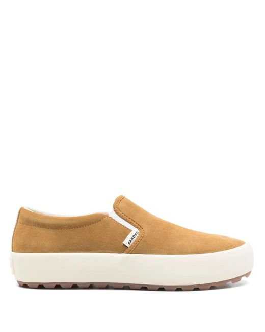 Sandro White Suede Slip-On Sneakers for men