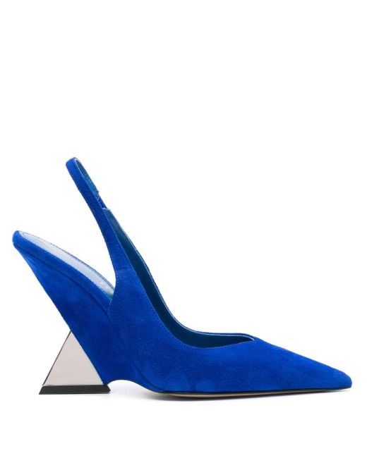 Zapatos Cheope con tacón de 105 mm The Attico de color Blue