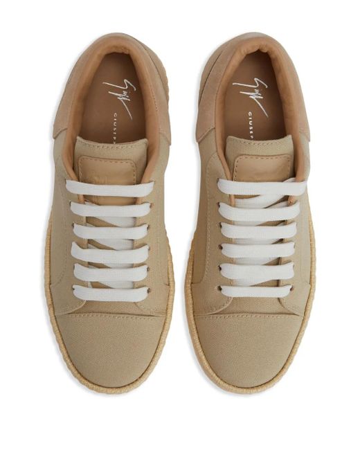 Giuseppe Zanotti Brown Gz City Canvas Sneakers