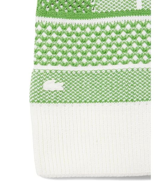 Lacoste Green Tennis Court-Motif Mini Dress