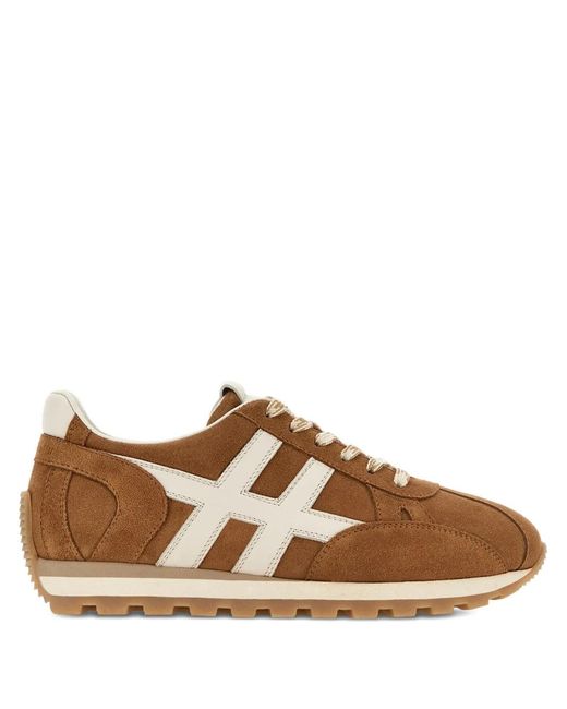 Hogan Brown Flat Shoes