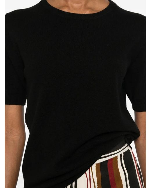 Soft Goat Black Short-Sleeve Sweater