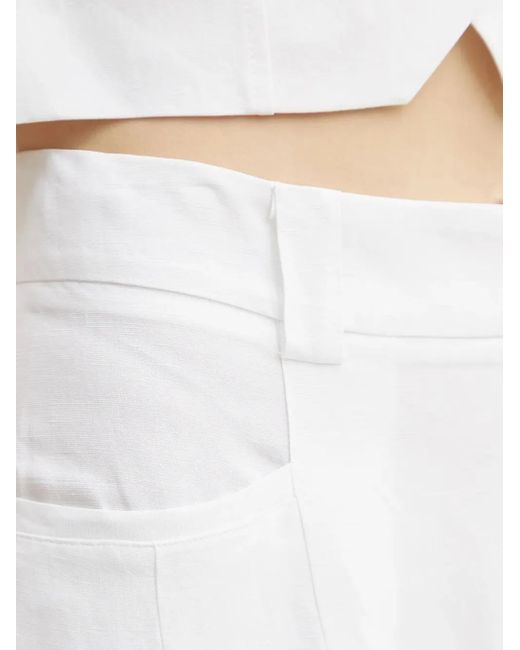 Ermanno Scervino White Pleated-Front Trousers