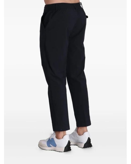 Boss Blue Drawstring-Waist Trousers for men