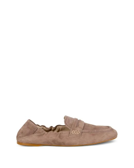 Guglielmo Rotta Brown Gathered Suede Sandals