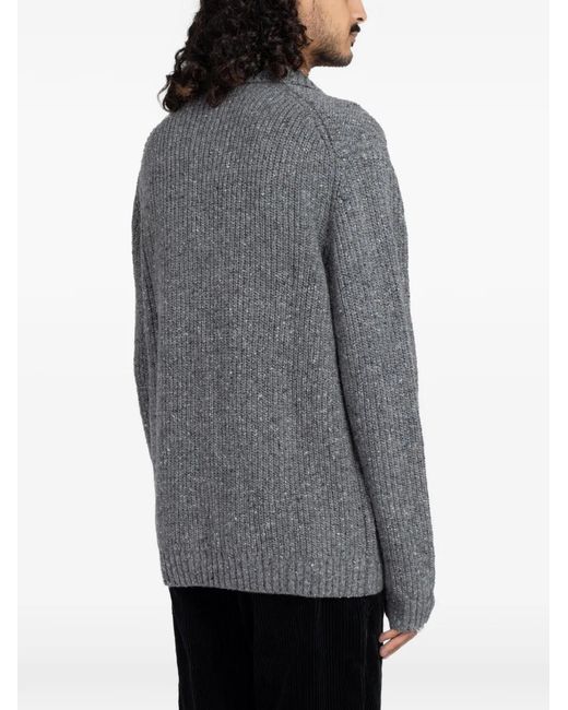 Minimum Gray Lorey Ribbed-Knit Sweater for men