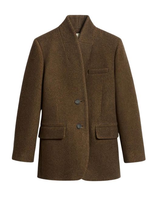 Vanessa Bruno Brown Buttoned Blazer