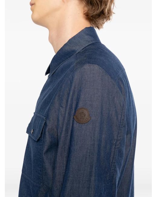 Moncler Blue Surchemise En Jean for men