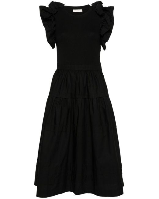 Ulla Johnson Black Francine Midi Dress