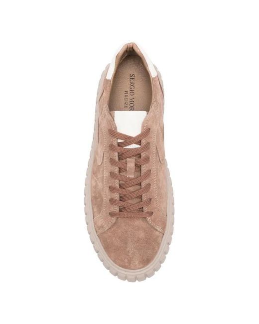 SERGIO MORETTI FIRENZE Pink Ridged-Sole Sneakers