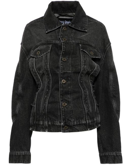 Jean Paul Gaultier Black Long-Sleeved Denim Jacket