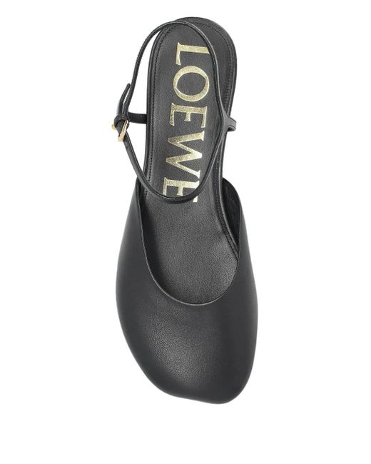 Loewe Black Ankle-Strap Leather Trainers