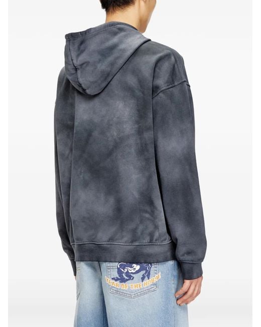 DIESEL Blue Year Of The Horses Graphic Hoodie for men