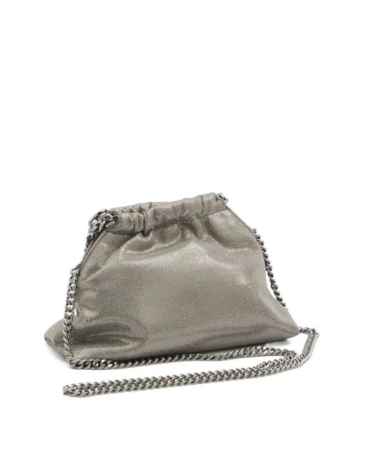 Stella McCartney Gray Falabella Chain-Embellished Shoulder Bag