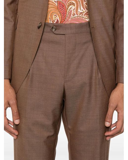 Tagliatore Brown Single-Breasted Suit for men