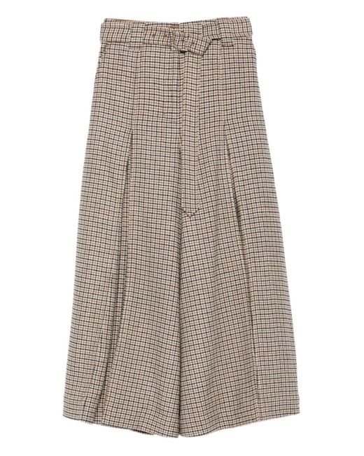 Zimmermann ベルテッド プリーツスカート Gray