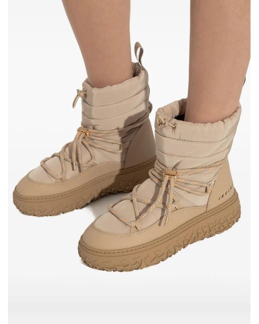 Inuikii Brown Padded Lace-Up Boots