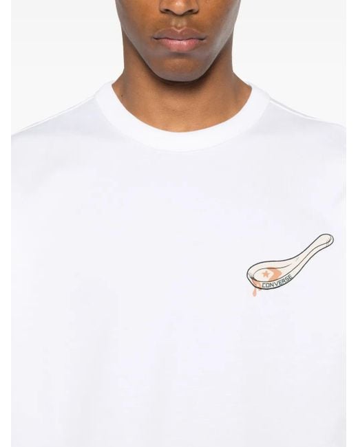 Converse White T-Shirt Mit Grafischem Print