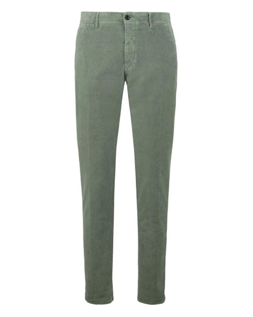 Slowear Green Welt-Pocket Corduroy Trousers for men