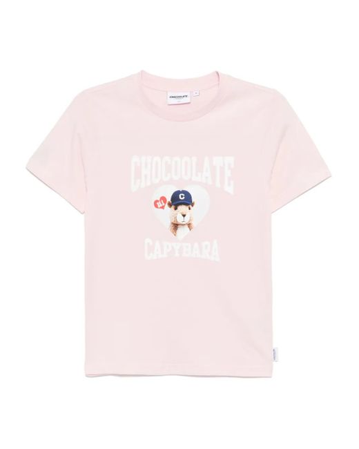Chocoolate Pink Capybara T-Shirt