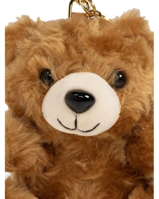 Moschino Brown Teddy Bear Pendant Keyring for men