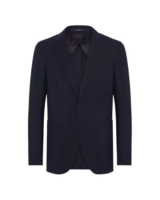 Boggi Blue Plain Wool Blazer for men