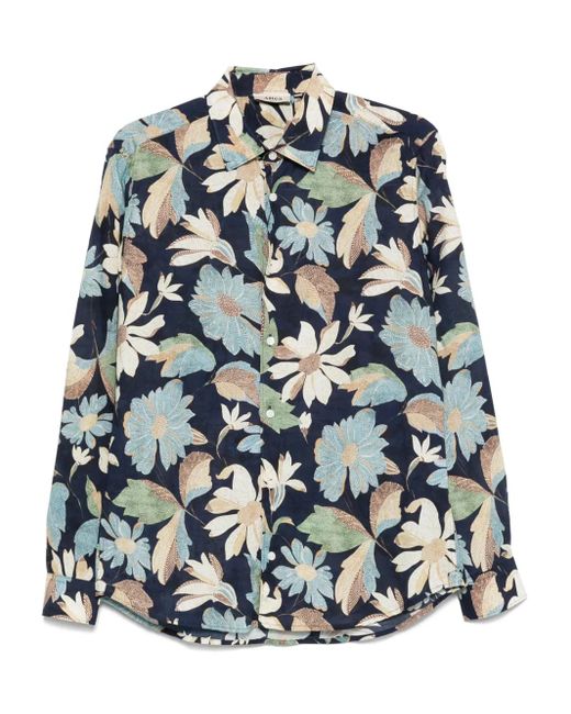 Altea Hemd Mit Print in Blue für Herren