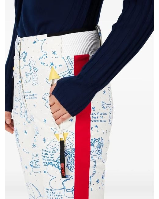 Rossignol Blue X Jcc Graphic-Pattern Side-Stripe Trousers