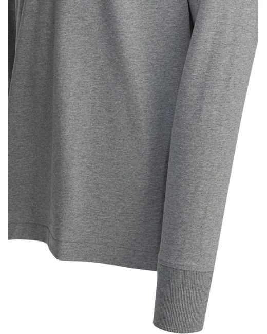 Merz B. Schwanen メンズ グレー ボタン ロングTシャツ 【公式通販】