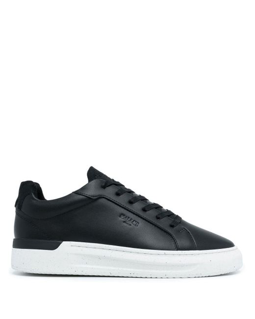 Mallet Leather Fleck Laceup Trainers in Black for Men Lyst UK