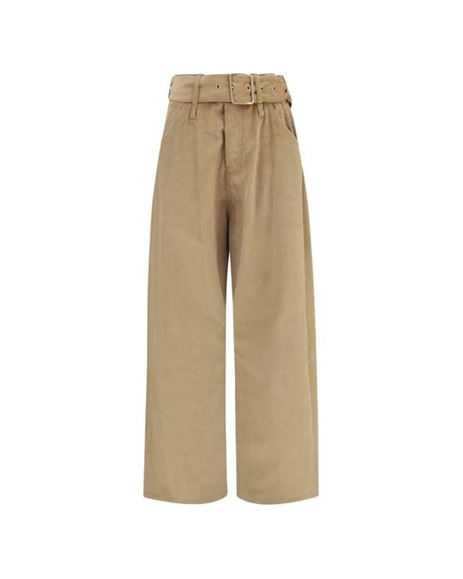 DARKPARK Natural Korea Pier Belted Straight-Leg Trousers
