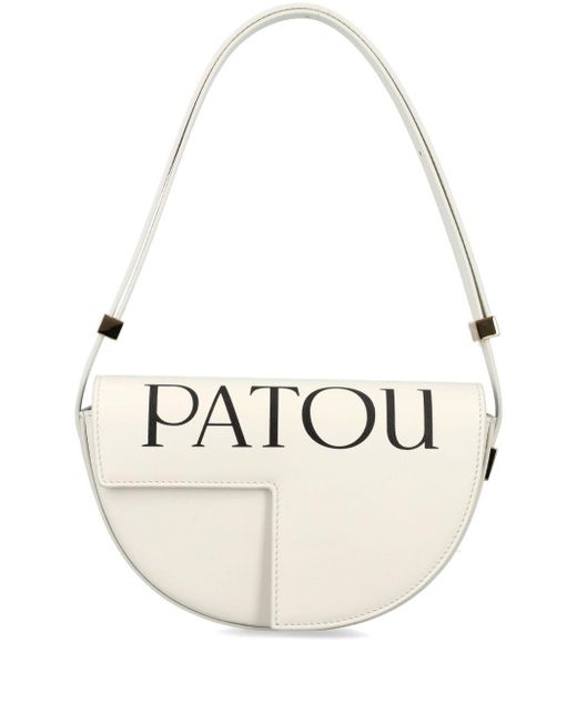 Patou White Le Petit Leather Shoulder Bag