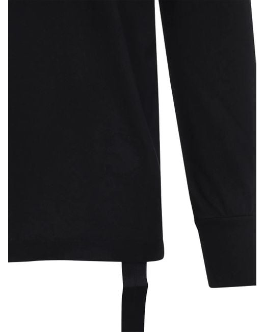 Rick Owens Blue Drape-Detail Sweatshirt for men