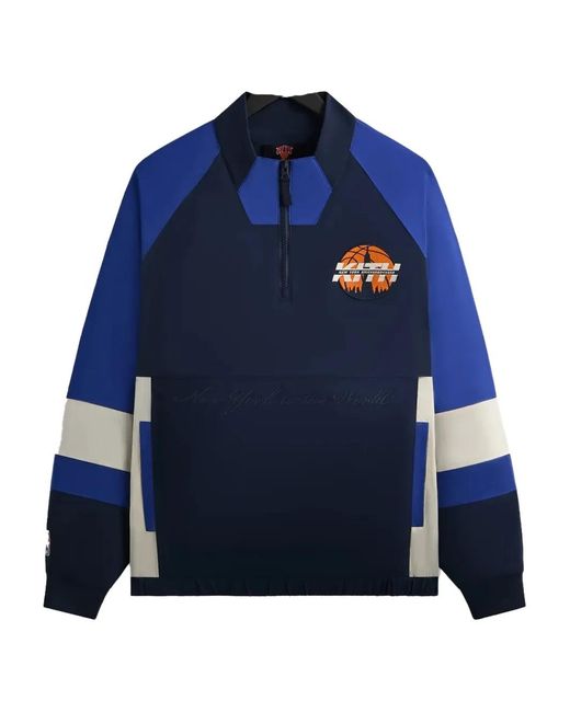 Kith Blue Quarter Zip Sweater for men