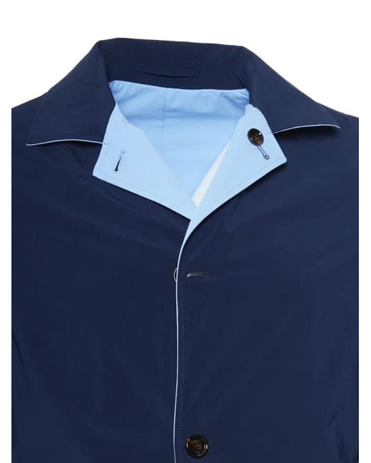 KIRED Blue Kim Reversible Buttoned-Up Coat for men