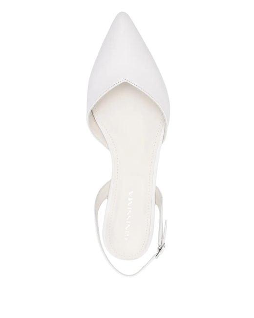 Ginissima White Leather Ballet Flats