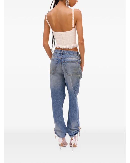 Area White Tweed-Texture Top