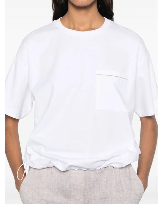Peserico White Cotton T-Shirt