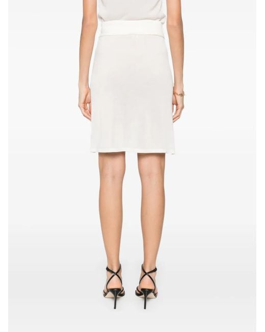 Totême  White Knitted Mini Skirt
