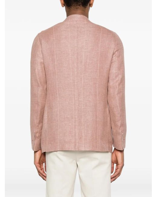 Blazer A Cuadros Con Botones Eleventy de hombre de color Pink