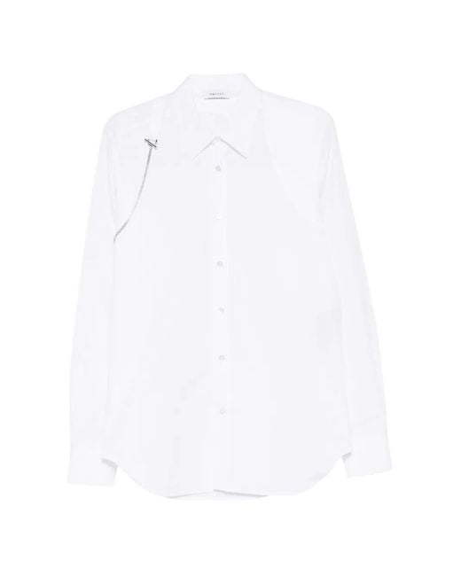 McQueen White Shirt With Chain for men