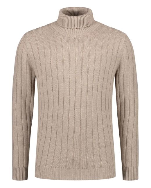 メンズ Luigi Borrelli Napoli Ribbed Roll-neck Sweater Brown