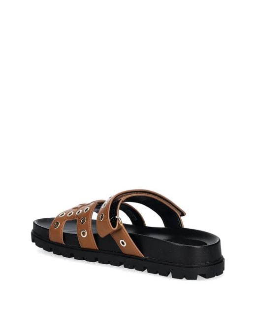 Guess White Eyelet Logo Sandals