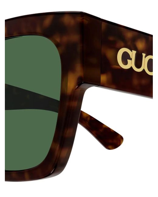 Gucci Black Square-Frame Sunglasses