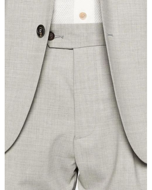Eleventy White Button Suit for men