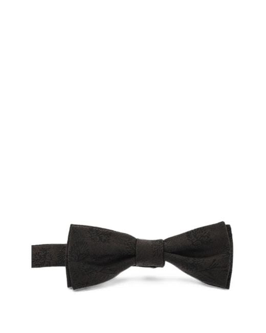 Corneliani Black Jacquard-Woven Bow Tie for men
