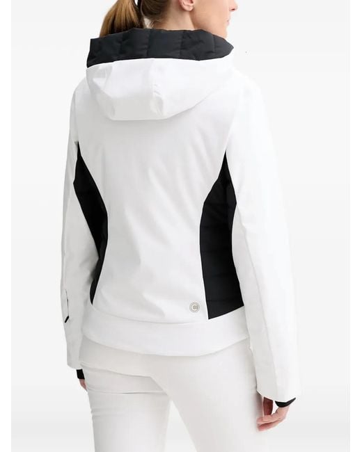 Colmar White Hooded Panelled Ski Jacket
