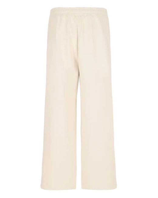 Laneus Natural Embroidered-Logo Track Pants for men