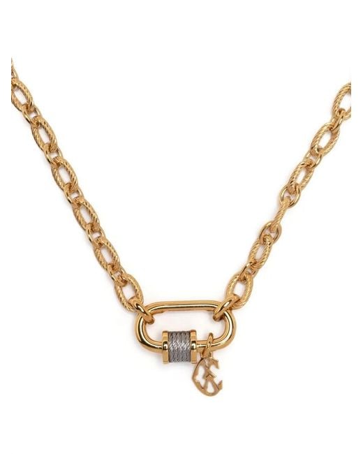 Charriol Metallic Forever Lock Cable-Link Necklace